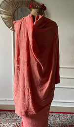 Load image into Gallery viewer, Women's Lakhnavi Handcrafted Pure Silk Georgette Chikankari Saree - HONC0309585