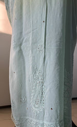 Load image into Gallery viewer, Women&#39;s Lakhnavi Handcrafted Viscose Georgette Chikankari Saree - HONC0271074
