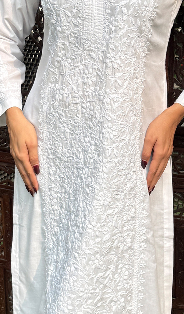 Women's Lucknowi Handcrafted Cotton Chikankari Kurti - HONC0220720