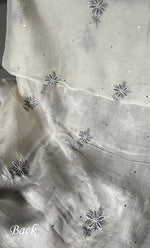 Load image into Gallery viewer, Women&#39;s Lakhnavi Handcrafted Pure Organza Chikankari Unstitched Kurta And Dupatta Set- HONC0309618
