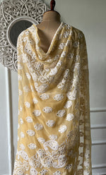 Load image into Gallery viewer, Women's Lucknowi Handcrafted  Faux-Georgette Chikankari Saree - HONC0307144