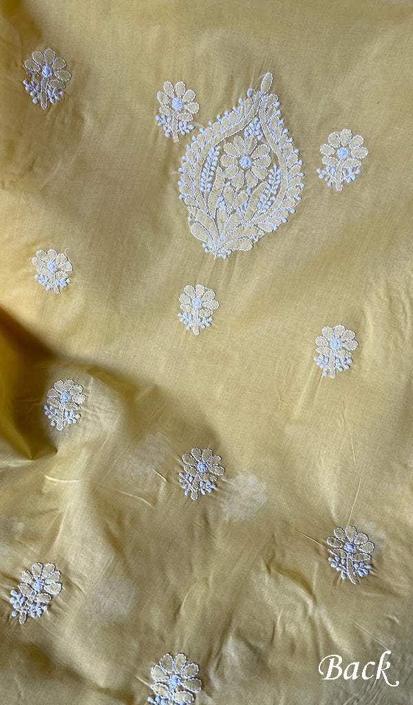 Women's Lakhnavi Handcrafted Cotton Chikankari Suit Material - HONC0285020