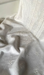 将图像加载到图库查看器中， Women's Lucknowi Handcrafted Chanderi Silk Unstitched Chikankari Kurta and Dupatta Set- HONC0276221