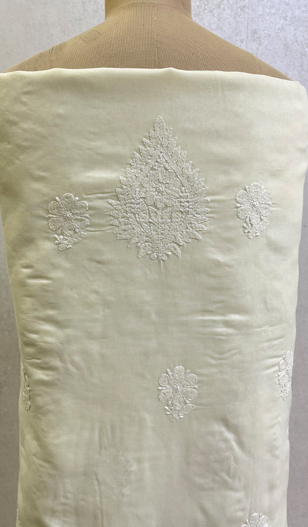 Women's Lakhnavi Handcrafted Cotton Chikankari Suit Material- HONC0150333