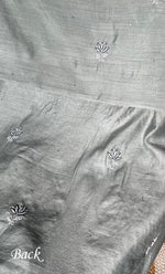 Load image into Gallery viewer, Women&#39;s Lakhnavi Handcrafted Munga Silk Unstitched Chikankari Kurta And Dupatta Set- HONC0199320
