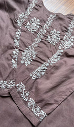 Load image into Gallery viewer, Women&#39;s Lucknowi Handcrafted Cotton Chikankari Kurti - HONC0301004
