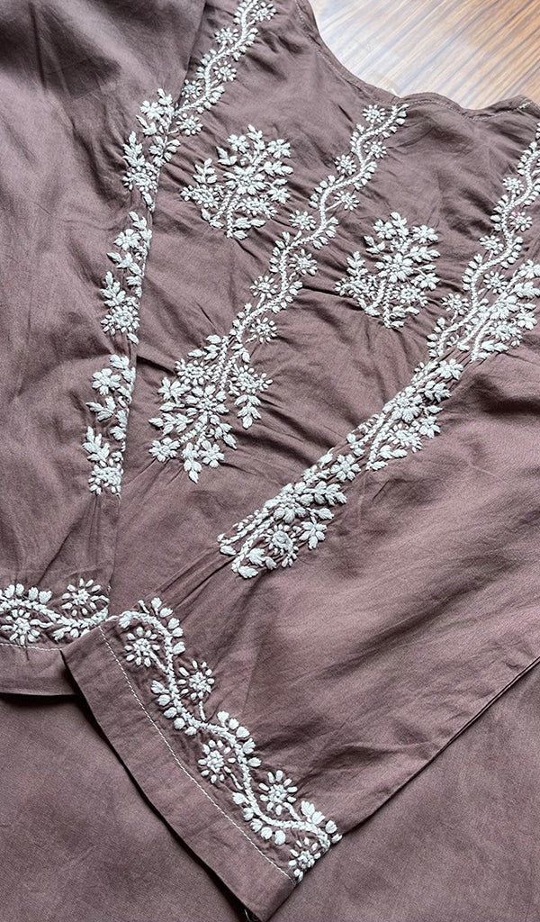 Women's Lucknowi Handcrafted Cotton Chikankari Kurti - HONC0301004