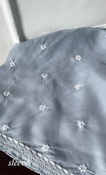 Load image into Gallery viewer, Women&#39;s Lakhnavi Handcrafted Cotton Chikankari Unstitched Kurti Fabric - HONC0318762
