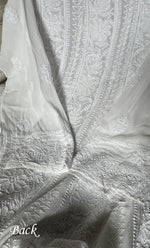 将图像加载到图库查看器中， Women&#39;s Lucknowi Handcrafted Viscose Georgette Chikankari Kurta Dupatta Set- HONC0303285
