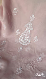 将图像加载到图库查看器中， Alina Women's Lakhnavi Handcrafted Cotton Unstitched Chikankari Suit Material - HONC0274642