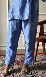 Load image into Gallery viewer, Imara Women's Lakhnavi Handcrafted Chanderi Silk Chikankari Top And Pant Set - HONC0340436