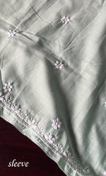 Load image into Gallery viewer, Women&#39;s Lakhnavi Handcrafted Cotton Chikankari Unstitched Kurti Fabric - HONC0302644
