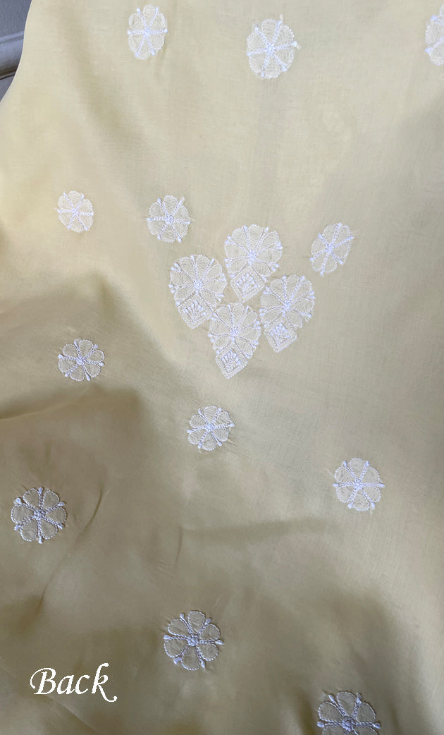 Women's Lakhnavi Handcrafted Unstitched Cotton Chikankari Suit Material - HONC0317402
