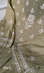 Load image into Gallery viewer, Women&#39;s Lakhnavi Handcrafted Mul Chanderi Semi - Stitched Kurta And Dupatta Set - HONC0309524
