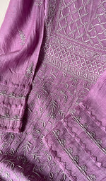 Load image into Gallery viewer, Women&#39;s Lakhnavi Handcrafted Mul Chanderi Semi - Stitched Kurta And Dupatta Set - HONC0235315
