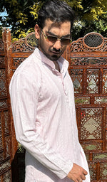 Load image into Gallery viewer, Men's Lucknowi Handcrafted Cotton Chikankari Kurta - HONC0335276