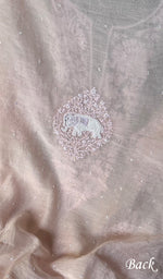 Load image into Gallery viewer, Women&#39;s Lakhnavi Handcrafted Mul Chanderi Chikankari Full Suit Material - HONC0282561
