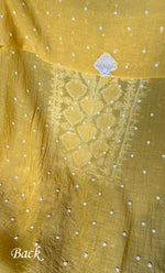 Load image into Gallery viewer, Jazba Women&#39;s Lakhnavi Handcrafted Mul Chanderi Unstitched Kurta And Dupatta Set- HONC0298592
