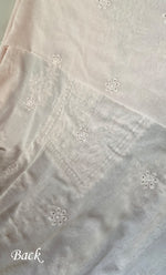 Load image into Gallery viewer, Women&#39;s Lakhnavi Handcrafted Mul Cotton Chikankari Kurta And Kurta Dupatta Set - HONC091986
