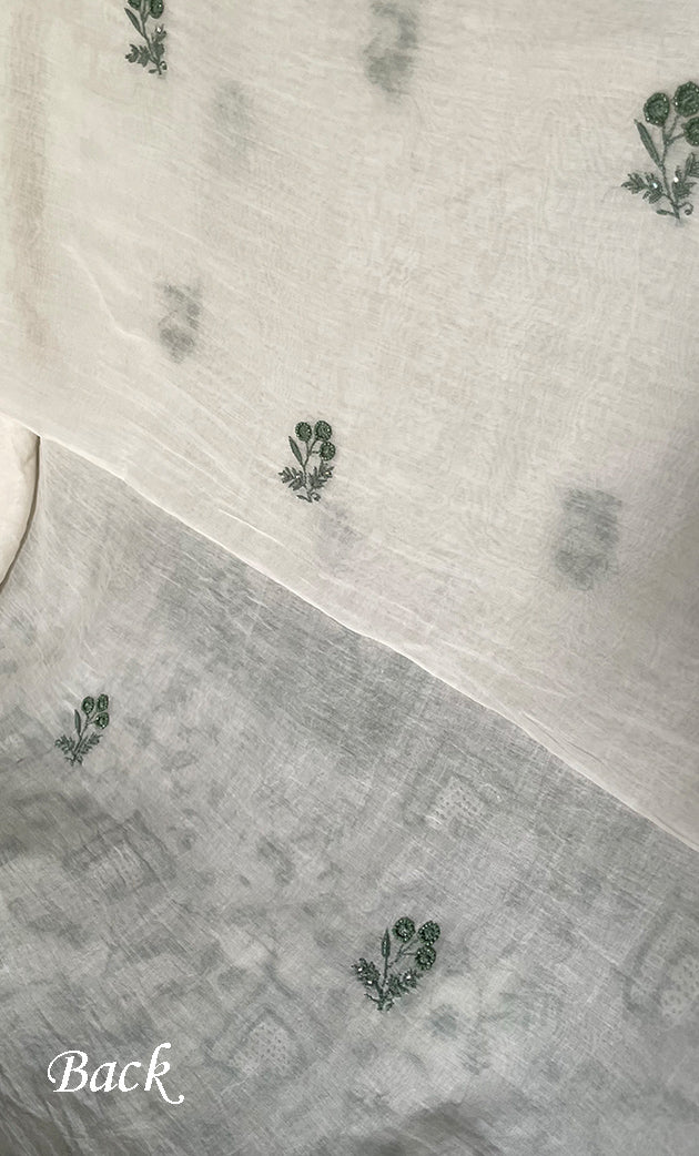 Titlee Women's Lakhnavi Handcrafted Unstitched Mul Chanderi Kurta And Dupatta Set - HONC0260939