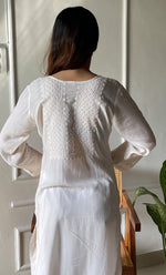 将图像加载到图库查看器中， Rooh Women&#39;s Lucknowi Handcrafted Modal Cotton Chikankari Kurti - HONC0264886
