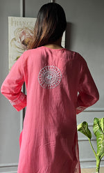 将图像加载到图库查看器中， Women&#39;s Lakhnavi Handcrafted Kota Cotton Chikankari Kurti - HONC0305766

