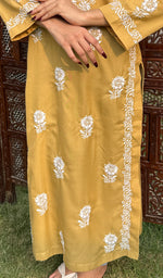 Load image into Gallery viewer, Women&#39;s Lakhnavi Handcrafted Cotton Chikankari Kurti - HONC0234237
