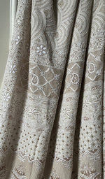 Load image into Gallery viewer, Women&#39;s Lakhnavi Handcrafted Pure Silk Georgette Chikankari - HONC0203148
