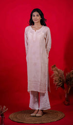 Load image into Gallery viewer, Inaya Women&#39;s Lucknowi Handcrafted Muslin Chikankari Kurti - HONC0202274
