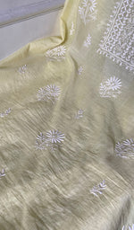 Load image into Gallery viewer, Women's Lakhnavi Handcrafted Mul Chanderi Unstitched Chikankari Full Suit - HONC0367597
