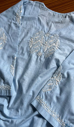 Load image into Gallery viewer, Women&#39;s Lucknowi Handcrafted Cotton Chikankari Kurti - HONC0301006
