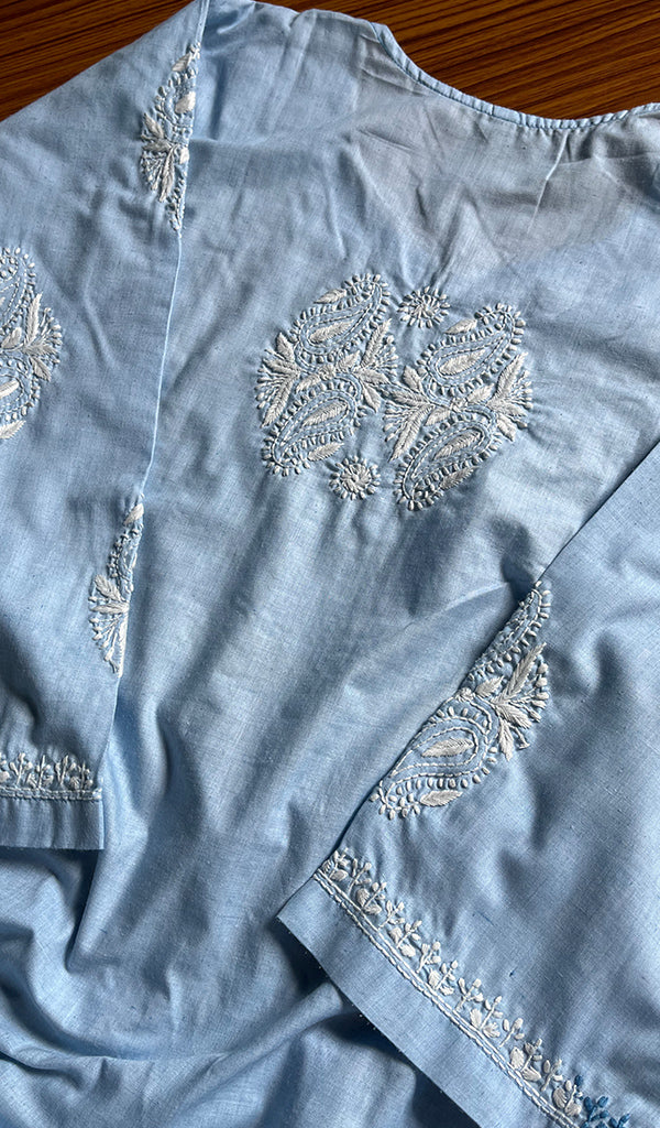 Women's Lucknowi Handcrafted Cotton Chikankari Kurti - HONC0301006