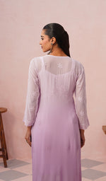 将图像加载到图库查看器中， Yusra Women's Lakhnavi Handcrafted Viscose Georgette Chikankari Kurti- HONC0381114