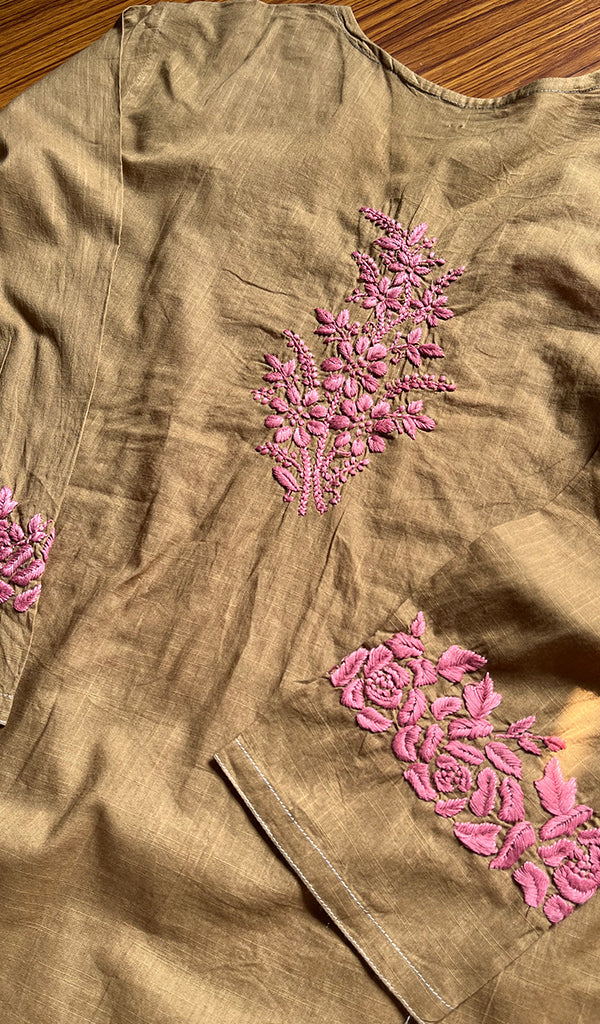 Women's Lucknowi Handcrafted Cotton Chikankari Kurti - HONC0300981