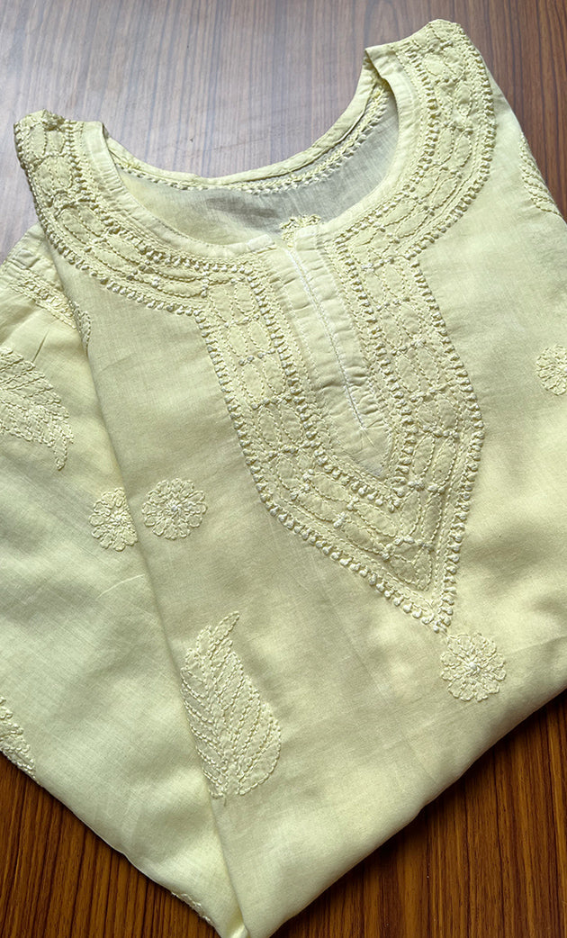 Women's Lakhnavi Handcrafted Cotton Chikankari Top -  HONC0214052