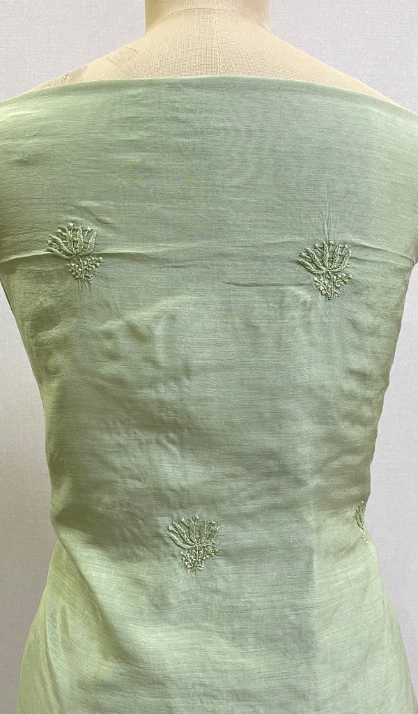 Women's Lucknowi Handcrafted Muslin Chikankari Suit Material -HONC0167722