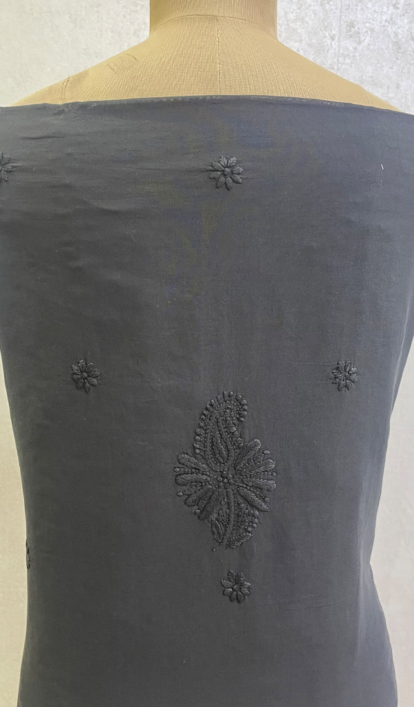 Lakhnavi Handcrafted Cotton Chikankari Kurta And Dupatta Set-HONC0130333