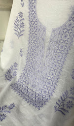 Load image into Gallery viewer, Women's Lakhnavi Handcrafted Mul Chanderi Unstitched Kurta And Dupatta Set -  HONC0314677