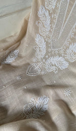 Load image into Gallery viewer, Women's Lakhnavi Handcrafted Mul Chanderi Unstitched Kurta And Dupatta Set - HONC0355589