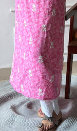 将图像加载到图库查看器中， Shagufta Lakhnavi Handcrafted Cotton Chikankari Kurti - HONC0350628