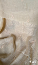 Load image into Gallery viewer, Women's Lakhnavi Handcrafted Mul Chanderi Unstitched Chikankari Full Suit Material - HONC0345039