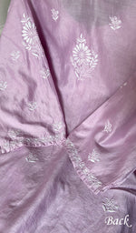 Load image into Gallery viewer, Women's Lakhnavi Handcrafted Chanderi Silki Semi - Stitched Kurta And Dupatta Set - HONC0371445