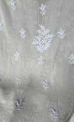 Load image into Gallery viewer, Women&#39;s Lakhnavi Handcrafted Pure Silk Georgette Chikankari Kurta And Dupatta Set- HONC0294501

