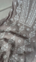 将图像加载到图库查看器中， Women's Lakhnavi Handcrafted Mul Chanderi Unstitched Kurta And Dupatta Set - HONC0374450