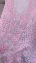 Load image into Gallery viewer, Women's Lakhnavi Handcrafted Mul Chanderi Unstitched Kurta And Dupatta Set - HONC0317226