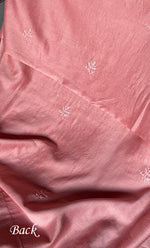 Load image into Gallery viewer, Women's Lucknowi Handcrafted Chanderi Silk Chikankari Full Suit Material - HONC0264097