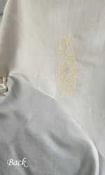 Load image into Gallery viewer, Lucknowi Handcrafted Munga Silk Chikankari Unstitched Men&#39;s Kurta Fabric - HONC0230087
