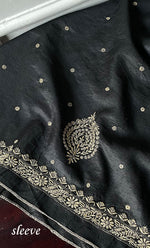 Load image into Gallery viewer, Lucknowi Handcrafted Munga Silk Chikankari Unstitched Men&#39;s Kurta Fabric - HONC0327307
