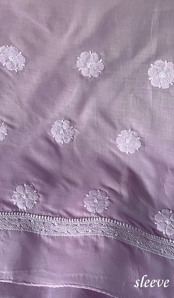 Women's Lakhnavi Handcrafted Cotton Chikankari Suit Material - HONC0274692