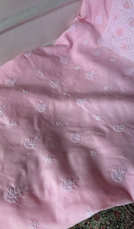 将图像加载到图库查看器中， Women's Lakhnavi Handcrafted Cotton Unstitched Chikankari Suit Material - HONC0374502